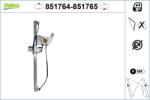 VALEO Mecanism actionare geam VALEO 851764 (851764)