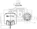Febi Bilstein Burduf, suspensie pneumatica FEBI BILSTEIN 177161 (177161)