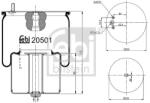 Febi Bilstein Burduf, suspensie pneumatica FEBI BILSTEIN 20501 (20501)