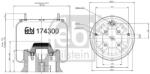 Febi Bilstein Burduf, suspensie pneumatica FEBI BILSTEIN 174300 (174300)