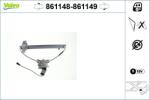 VALEO Mecanism actionare geam VALEO 861148 (861148)
