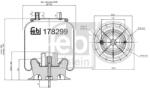 Febi Bilstein Burduf, suspensie pneumatica FEBI BILSTEIN 178299 (178299)