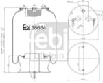Febi Bilstein Burduf, suspensie pneumatica FEBI BILSTEIN 38664 (38664)