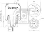 Febi Bilstein Burduf, suspensie pneumatica FEBI BILSTEIN 38667 (38667)