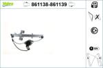 VALEO Mecanism actionare geam VALEO 861138 (861138)