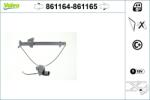 VALEO Mecanism actionare geam VALEO 861165 (861165)