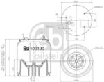 Febi Bilstein Burduf, suspensie pneumatica FEBI BILSTEIN 109190 (109190)