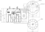Febi Bilstein Burduf, suspensie pneumatica FEBI BILSTEIN 109307 (109307)