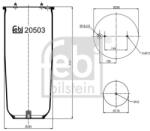 Febi Bilstein Burduf, suspensie pneumatica FEBI BILSTEIN 20503 (20503)