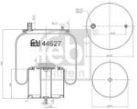 Febi Bilstein Burduf, suspensie pneumatica FEBI BILSTEIN 44627 (44627)