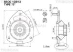 TRISCAN Rulment sarcina suport arc TRISCAN 8500 13913 (8500 13913)