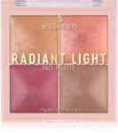 essence Radiant Light палитра с хайлайтъри и ружове цвят Signature Light 11 гр