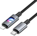 hoco. USB C - Lightning LED kábel Hoco PD 27W 1, 2 m U144 fekete
