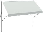 Outsunny Copertină Manuală Retractabilă 300x175x210-310 cm Reglabilă cu Manivelă Protecție Solară UV40+ pentru Balcon Terasă Crem | Aosom Romania (840-249V01CW)