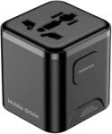 Mobile Origin Universal Travel Adapter PW30 EU / UK / US / AUS Black (MO-UTRA-PW30-BLK)