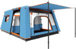 Outsunny Cort de Camping pentru 4-6 Persoane cu 2 Camere, Verandă și Geantă de Transport, 430x305x195 cm, Albastru | Aosom Romania (A20-475V00BU) Cort
