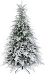 HOMCOM Brad de Crăciun Înzăpezit cu 1321 Crengi, Brad de Crăciun Artificial din Plastic și Metal, Ø115x180 cm, Verde | Aosom Romania (830-897V00GN)