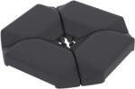 Outsunny Bază pentru Umbrelă de 4 Piese, pentru Cantilever Suport pentru Parasolar din HDPE Umplabil cu Apă 77 kg sau Nisip 100 kg | Aosom Romania (84D-513V00BK)