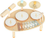 AIYAPLAY Set de Instrumente Muzicale pentru Copii de la 2+ Ani cu Tobe și Xilofon, Culoare Naturală | Aosom Romania (390-034V80ND) Instrument muzical de jucarie