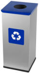 ALDA Eko Square Fém Szelektív Hulladékgyűjtő 60L - Kék Fedél