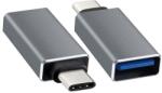 VCOM Адаптер OTG VCOM USB Type C 3.1 to USB AF CA431M / USB-C / USB-A / Сив