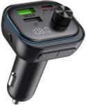 Sencor Modulator FM SWM 4000 Auto Bluetooth 5.3, Încărcător Rapid USB-C PD 36W + QC 3.0 18W, Voltmetru, LED Alb, 7 culori (SWM 4000) - vexio