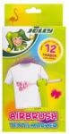 Jolly Airbrush Textile Set de rezerve pentru markere textile colorate cu capăt dublu, 12 piese 4446-0016 (4446-0016)