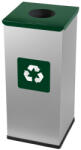 ALDA Eko Square Fém Szelektív Hulladékgyűjtő 60L - Zöld Fedél