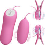 Pretty Love Kit Clame Sfarcuri si Ou Vibrator Pretty Love, 3 Moduri ELectrostimulare, 7 Moduri Vibratii, Roz