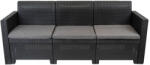 Leziter Nero 3 üléses kerti kanapé grafit (LBIN3K-GRA) - homelux
