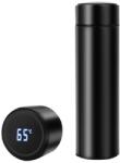  Fekete intelligens termosz, infúziós szűrővel, duplafalú és LED-es hőmérsékletjelzővel, 500 ml (TSLEDBLK-281)