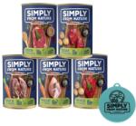 Simply from Nature Nedves kutyaeledel Mix 6 x 400g + Fedél a konzervdobozhoz