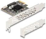 Delock PCI expressz x1 kártya - 1 x belső USB 5 Gbps Type-E Key A and 1 x 19 pin USB pin header male - alacsony profilú formatényező