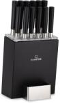 Klarstein Kitano XL, késkészlet tömbbel, 13 darabos, 12 kés, acél, luxus fa blokk (KG10-KitanoXLBlack) (KG10-KitanoXLBlack)