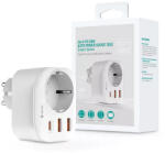DEVIA hálózati csatlakozóaljzat 2xUSB + Type-C PD kimenettel - Fehér (ST379154)