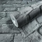 MARBURG Téglamintás fekete vlies tapéta MARBURG/WOOD&STONES 34170 (34170)