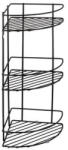 AWD Tripla sarokpolc festett acél huzal FEKETE 22, 3x22, 3/56cm (AWD02082051)
