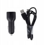 Maxlife autós töltő MXCC-01 2x Usb 2, 4A fekete Usb-c kábel (MXCC-01)