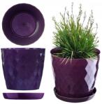 Kadax Műanyag Virágtartó Állvány Virágtartó Növények 25cm Lila (K961)