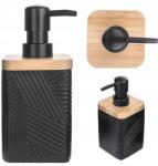 Kadax Folyékony Szappan Adagoló 300ml Fekete Fürdőszobai Tartály Pumpa (K10202)