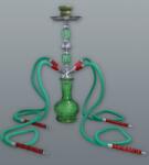 Chillout Smoke Hookah zöld vízipipa 4 csöves 44 cm (DM-5-5548)