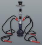 Chillout Smoke Hookah fekete-sötétkék vízipipa 4 csöves 44 cm (DM-5-5545)