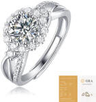 Dollcini 1 Karátos Moissanite Gyűrű - 925 Ezüst, GRA Tanúsítvánnyal (649071)