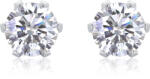 Dollcini Dollcini, Prémium Moissanite Bedugós Fülbevaló - Ragyogó Kerek Csiszolás, 1 karát, S925 Ezüst Ékszer (649011)