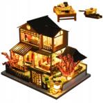  Diy Babaház Fa Modell 3D Led-es Emeletes Pavilon Villa Modell Retró Ajándék (UKHr4twGJYDJRH5yyutER)