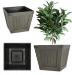 Kadax Virágtartó 30 cm Erkély Terasz Szürke (K2981)