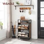 VASAGLE Cipőtároló, Vasagle, fekete, 60x30x95 cm (LBS800B01)