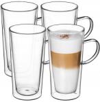 Kadax 4x Kávés Pohár Latte Tea 470ml Termikus Duplafalú Nagy (24477)