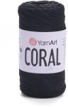 YARNART CORAL fényes zsinórfonal - Fekete 1902