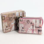 Sweet Candy Mademoiselle pénztárca fémdobozban 11 cm - Rózsaszín